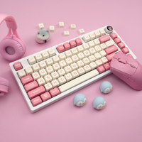 XVX Keycaps Strawberry Bear PBT Keycap Set 122-Key Customized Personalized Cute Mechanical Keyboard
