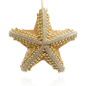 Factory Wholesale Exquisite Christmas Hanging Glitter Star Ornaments For Xmas Tree Decoration