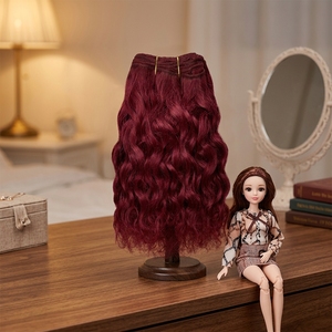 Extensions de <span class=keywords><strong>cheveux</strong></span> de chèvre de haute qualité pour perruques de poupées Blythe à grands yeux DIY, modèle jouet, Henan - Product Image 1