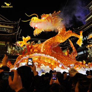 ديكور العام الجديد في الهواء الطلق كبير مهرجان صيني عرض فانوس مع أضواء ليد للبيع - Product Image 5