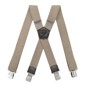 Tirantes Elásticos para Hombre, de Alta Calidad, Ajustables, en Forma de X, con Diseño de Grano de Maíz, 3.8 cm de Ancho, 4 Clips - Product Image 2