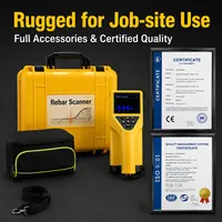 Detector de Varillas Multifunción Portátil, Herramienta de Medición para Construcción, Escáner Integrado de Refuerzo de Hormigón con Localización Inteligente