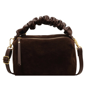 Cross-border Korean-style Suede Pillow Bag Zipper Closure Portable Handbag Women's <b>Retro</b> Niche All-match Shoulder Crossbody Bag - Product Image 5