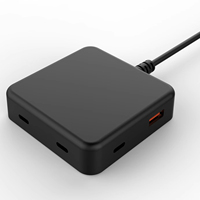 Station de charge USB-C 90W à 6 ports, concentrateur de charge rapide PD QC avec prise murale CA pour plusieurs appareils, utilisation sur bureau