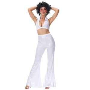 Disfraz de Halloween 2026 para Adultos, Conjunto de Mujer Estilo Vintage Años 70 y 80, para Fiesta, Actuación en Discoteca, Baile, Rock, Hippies, Cosplay - Product Image 3