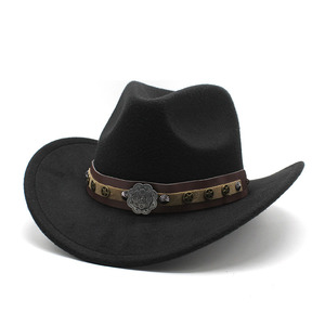 Cảm thấy Fedora <span class=keywords><strong>Hat</strong></span> Unisex sombrero tùy chỉnh <span class=keywords><strong>stetson</strong></span> mũ cao bồi nhà máy dù để che nắng UPF Panama mũ - Product Image 2