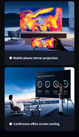 Proyector Inteligente C8pro Android 9 3D, 4000 Lúmenes, 4K 1080P LCD, Lente de Enfoque Automático, Altavoces Integrados para Educación en el Hogar y Oficina