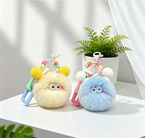 <span class=keywords><strong>Miaomiao</strong></span> Colgante de Bola de Carbón Pequeña para Llavero de Coche, Colgante para Mochila y Bolso, Accesorio de Joyería, Muñeco de Peluche Adorable - Product Image 1