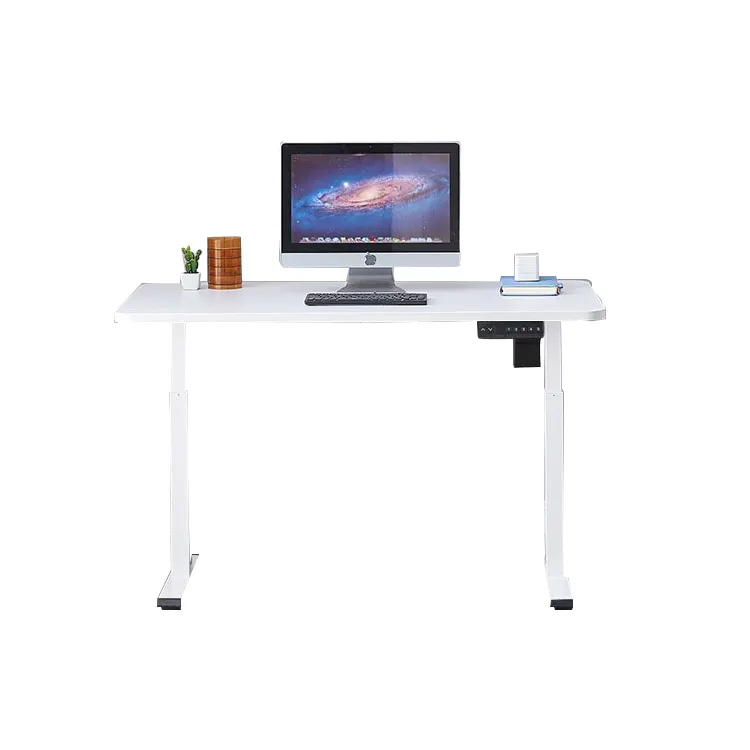 בית שולחן העבודה שולחן פשוט לבן עבודת שולחן שולחן גובה מתכוונן חשמלי