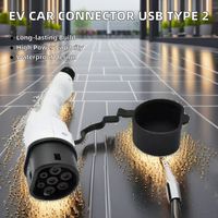 Conector de coche IEC 62196 EV 16A/32A enchufes eléctricos USB Tipo 2 macho/hembra alta estabilidad mecánica longitud personalizada cobre Din