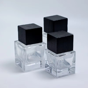 Factory Mens Custom Crimp Perfume Glass <b>Bottle</b> Luxury <b>Pump</b> Sprayer clear Empty square 30ml 50ml 100ml Perfume <b>Bottle</b> With Box - Product Image 3