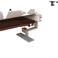 Supports de fixation de panneaux solaires Amoysolar pour toitures à tuiles, crochets en acier inoxydable SUS304, garantie 12 ans, 60 m/s