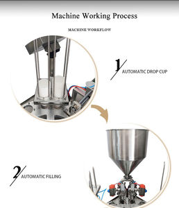 Máquina automática de embalaje de sellado de llenado de vasos de papel de plástico <span class=keywords><strong>K</strong></span> de helado de gelatina de pudín de yogur - Product Image 6