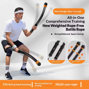 Corde de combat sans fil à ressort, corde d'entraînement antidérapante pour la force des bras, équipement de fitness pour la maison et l'extérieur - Product Image 2
