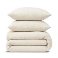 Ensemble de housse de couette en mousseline blanche, 4 couches, 100% coton gaze, respirant et léger
