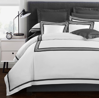 Parures de draps en coton personnalisées, couleurs douces, qualité hôtelière, parures de draps en coton colorées, parures de draps plats avec housse de coussin