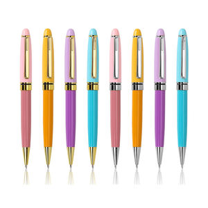 Bolígrafos Metálicos Promocionales con Logotipo Personalizado, Diversos Colores, Ancho de Escritura de 0.5 mm, Artículos Escolares, Regalos para Hoteles - Product Image 1