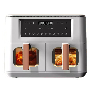 Freidora de Aire Doble para el Hogar y Fiestas, OEM, Saludable, Redonda, de Acero al Carbono, Sin Aceite, 8L 10L - Product Image 2