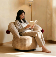 Modernes Französisches Creme-Stil Langlebiges Schaukel-Drehsessel für Wohnzimmer