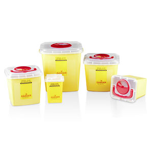 Boîte de collecte de déchets médicaux aiguisés en plastique jaune jetable de 5 L pour l'abandon des aiguilles, avec homologation 510k - Product Image 6