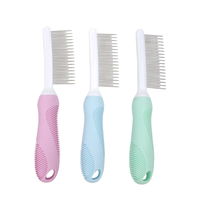 Peigne à puces avec Logo personnalisé pour chien, peigne de toilettage pour animaux de compagnie