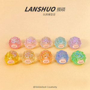 Lanshuo <b>Cartoon</b> Sheep Resin Charms For DIY Jewelry Keychains Unisex Gift Accessory - Product Image 3