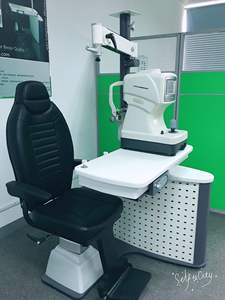 Unidade de Cadeira Oftalmológica Automática com 90 °   Mesa Rotativa e Suporte Motorizado com Funções Completas para Lâmpada de Fenda e Refratômetro - Product Image 6