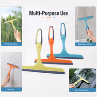 Ensemble de raclettes à vitres en silicone multicolores, essuie-glace pour salle de bain, outil de nettoyage sans traces pour douche et sol