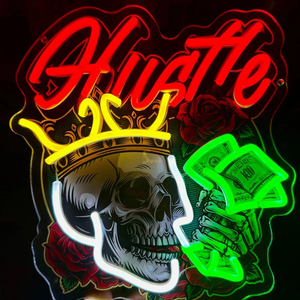 Letrero de Neón Personalizado <span class=keywords><strong>con</strong></span> Diseño de Calavera de Helado de Alta Calidad, Gráficos Impresos <span class=keywords><strong>con</strong></span> UV - Product Image 6