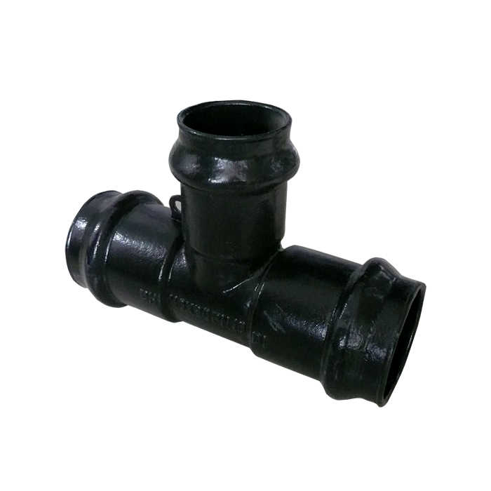 ISO2531 PN16 Fusion Bonded Epoxy Ductile Cast Iron DCI PVC Pipe Fitting Reducing Tee DN225*100