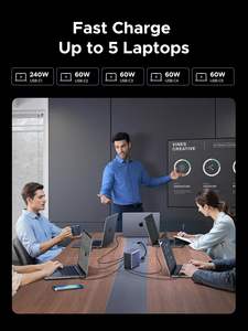 UGreen nexode 500w गन चार्जिंग स्टेशन, 6-पोर्ट USB-C और USB-A, स्मार्ट तापमान नियंत्रण और अंतरिक्ष बचत डिजाइन - Product Image 4