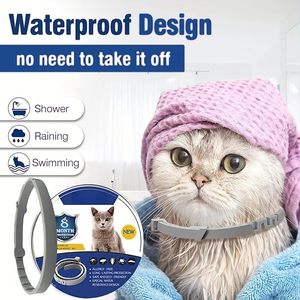 <span class=keywords><strong>Collar</strong></span> Antipulgas y <span class=keywords><strong>Garrapatas</strong></span> para <span class=keywords><strong>Perros</strong></span>/Gatos con Aceite Esencial Puro de Plantas, Diseño Simple y Ecológico con Decoración de Plumas, en Caja Metálica - Product Image 4