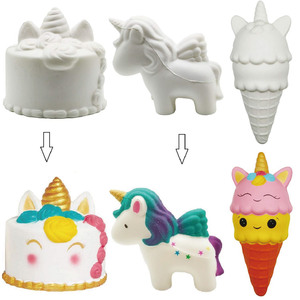 Licorne Squishy <span class=keywords><strong>DIY</strong></span> Art Artisanat Kit Lente Rising PU Mousse Jouet pour Soulager Le Stress Articles De Fête Filles Jouet Peinture - Product Image 4