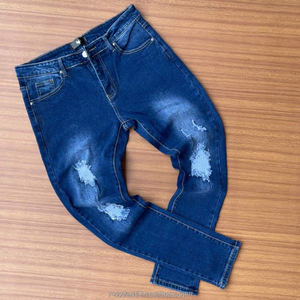 Nuovi <span class=keywords><strong>Jeans</strong></span> da <span class=keywords><strong>Uomo</strong></span> Stile Retrò, Gamba Dritta, Multi Tasche, Elastici, Comodi, Streetwear Personalizzato, Stile Strappato - Product Image 2