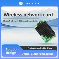 Tarjeta de Red Inalámbrica Externa Mikrotik R11e-5HnD de Alta Potencia 802.11a/n de Doble Cadena MiniPCI-e 500mW 300Mbps 2x MMCX 5w