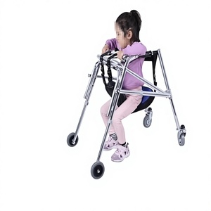 Deambulatore per Bambini Disabili, Ausilio per la Riabilitazione degli Arti Inferiori, Supporto per la Camminata Anti-Ribaltamento Pieghevole, Modello Classe II 4072 - Product Image 4