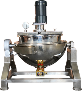 เครื่องผสมอาหารด้วยความร้อนแก๊ส LPG 100L สแตนเลสสำหรับแยมและซอสคาราเมล - Product Image 1