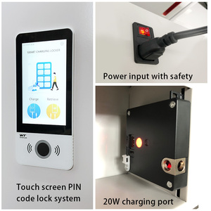 Station de charge pour téléphone portable 24 portes <span class=keywords><strong>Usb</strong></span>-C Micro <span class=keywords><strong>Apple</strong></span> <span class=keywords><strong>Lightning</strong></span> en acier Casiers Kiosque - Product Image 4