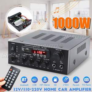 Amplificador de Audio de 900W 12V/220V, Amplificador Digital para el Hogar, Compatible con Bluetooth, Hifi Estéreo, Reproductor de Música con Subwoofer - Product Image 1