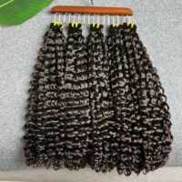 Extensions de cheveux en trame abordables, cuticules alignées, bouclées profondes, cheveux humains naturels, grade 12A, mèches de cheveux vierges indiens bruts bouclés profonds