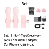 Microfono Lavalier Wireless Dinamico Professionale Mini per iPhone Android Type-C Registrazione Video YouTube K9 con Riduzione del Rumore