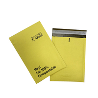 Sacs postaux biodégradables avec LOGO personnalisé Enveloppes postales rembourrées à bulles compostables en kraft brun