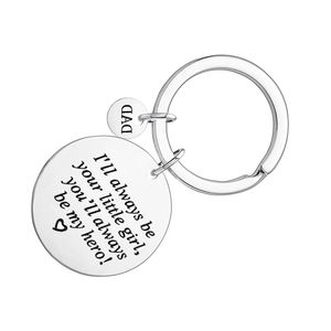 Llavero de regalo del Día del Padre para papá, <span class=keywords><strong>siempre</strong></span> serás <span class=keywords><strong>mi</strong></span> héroe, cumpleaños, regalo del día de San Valentín para papá de hija, <span class=keywords><strong>hijo</strong></span>, niños, esposa, nuevo - Product Image 3