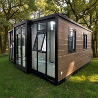 Villa de luxe préfabriquée pliable et extensible de 20 pieds et 40 pieds, maison conteneur durable avec panneaux sandwich, design moderne pour hôtel et bureau