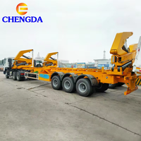 Haute qualité 37 tonnes côté élévateur côté chargeur semi-remorque nouvel état conteneur remorque chariot élévateur squelette à vendre