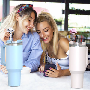 Customized 100% BPA-Free Silicone Straw Topper Caps Cute Hat Design for Reusable Straws <strong>Beverage</strong> <strong>Serving</strong> <strong>Sets</strong> - Product Image 6
