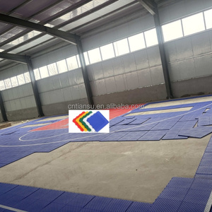 Material <span class=keywords><strong>para</strong></span> Canchas Deportivas Portátiles, Baldosas de Plástico, Suelo Temporal <span class=keywords><strong>para</strong></span> Baloncesto al Aire Libre - Product Image 2