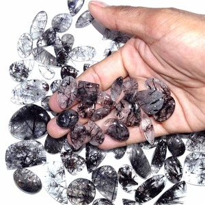 Cuentas sueltas de cuarzo rutilado negro de calidad de exportación, piedras preciosas naturales de cristal para pulseras, collares y pendientes, disponibles para la venta. - Product Image 5