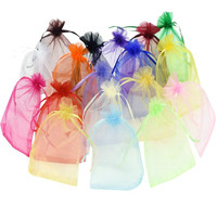 Sacs en Tulle à Cordonnet, Sachets de Présentation pour Bijoux et Cadeaux, Pochettes en Organza pour Mariage