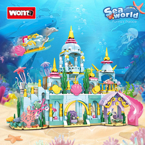 Blocchi di Costruzione in Plastica ABS Woma, Castello della Principessa Fai-da-Te, Mondo Sottomarino, Parco Giochi Assemblabile con Piccole Particelle, Giocattoli per <span class=keywords><strong>Bambini</strong></span> - Product Image 2